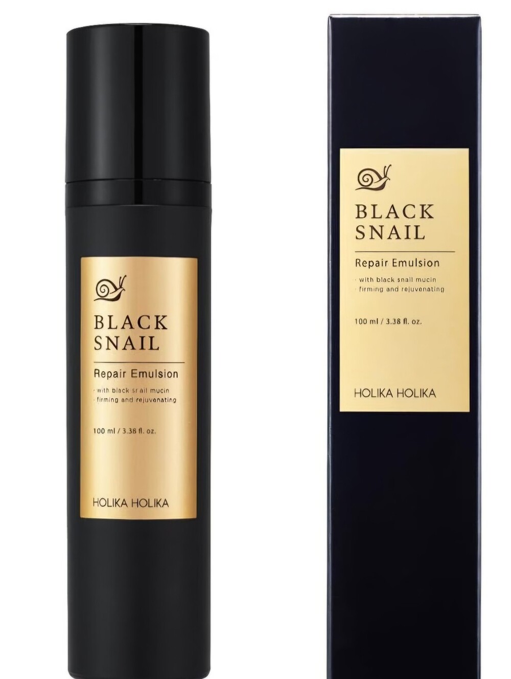 Holika Holika Black Snail Repair Emulsion - Black/Gold